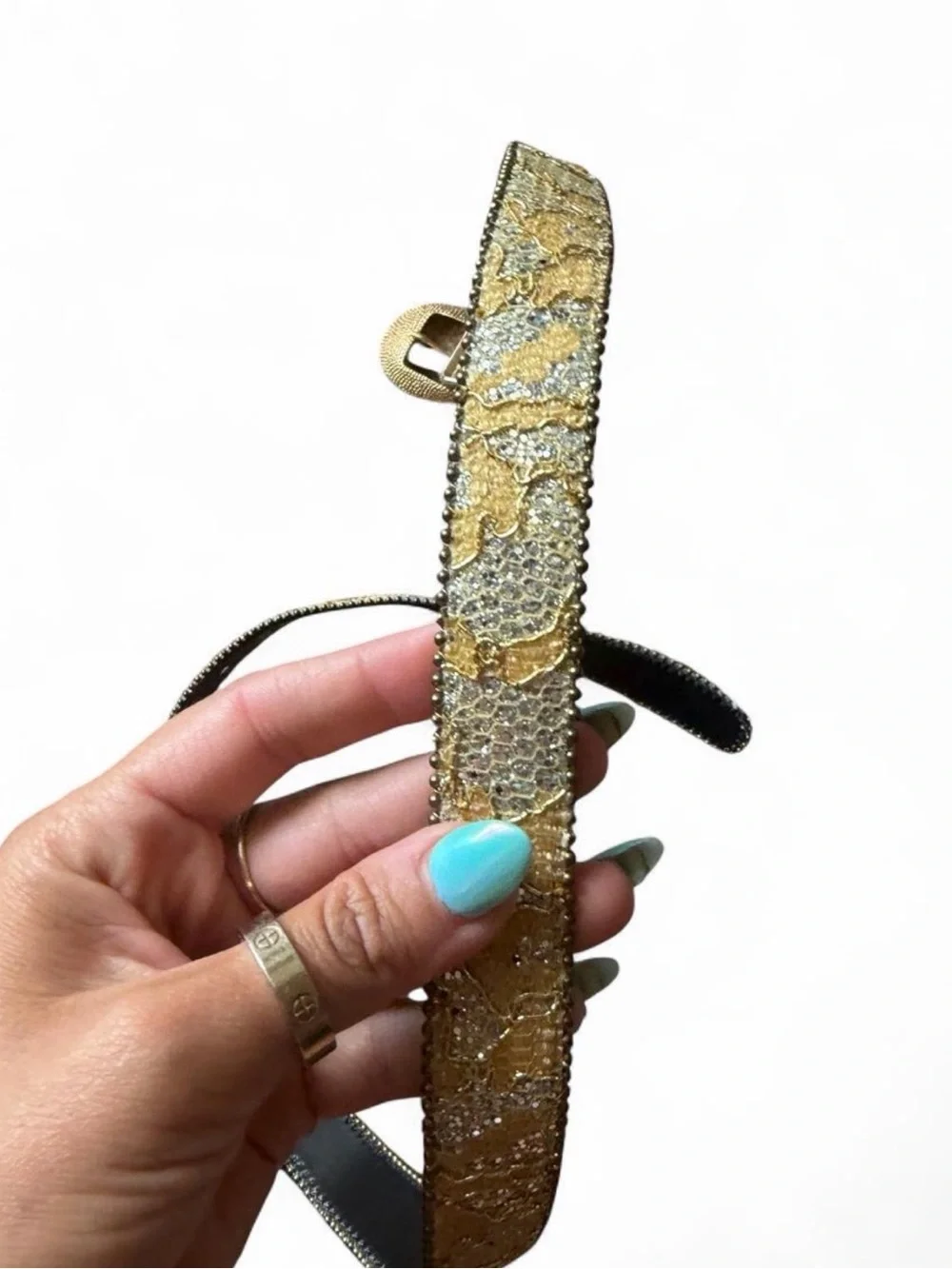 Gold & Black Women's Belt